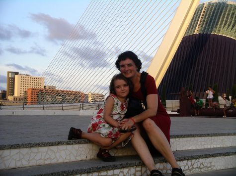Maya and her mother in Seville, Spain