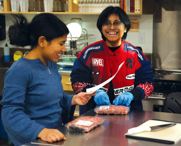 Junior Lucia Romero and Freshman Mik Perez smile while preparing ground pork for dumplings. Building community is an integral part of our McDaniel community, which is greatly demonstrated in our many clubs.
