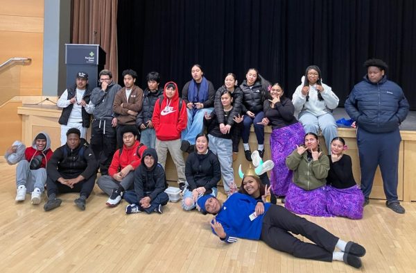 The McDaniel Pasifika Society poses for a group photo at the PSU Pacific Islander Day on Feb. 28. The club brought three times as many students to the event this year, according to Tangel.