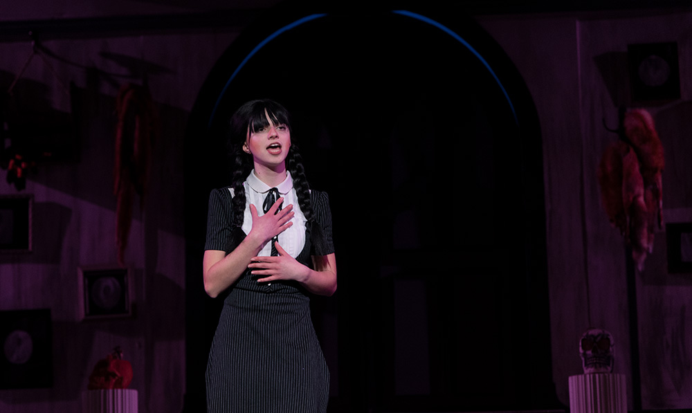 Wednesday, played by Betz, belts out an incredibly emotional song. This was Betz first musical at the high school level.