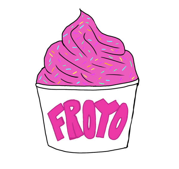 A delicious cup of raspberry frozen, topped with rainbow sprinkles. One of my favorite flavors to enjoy during flex or lunch.